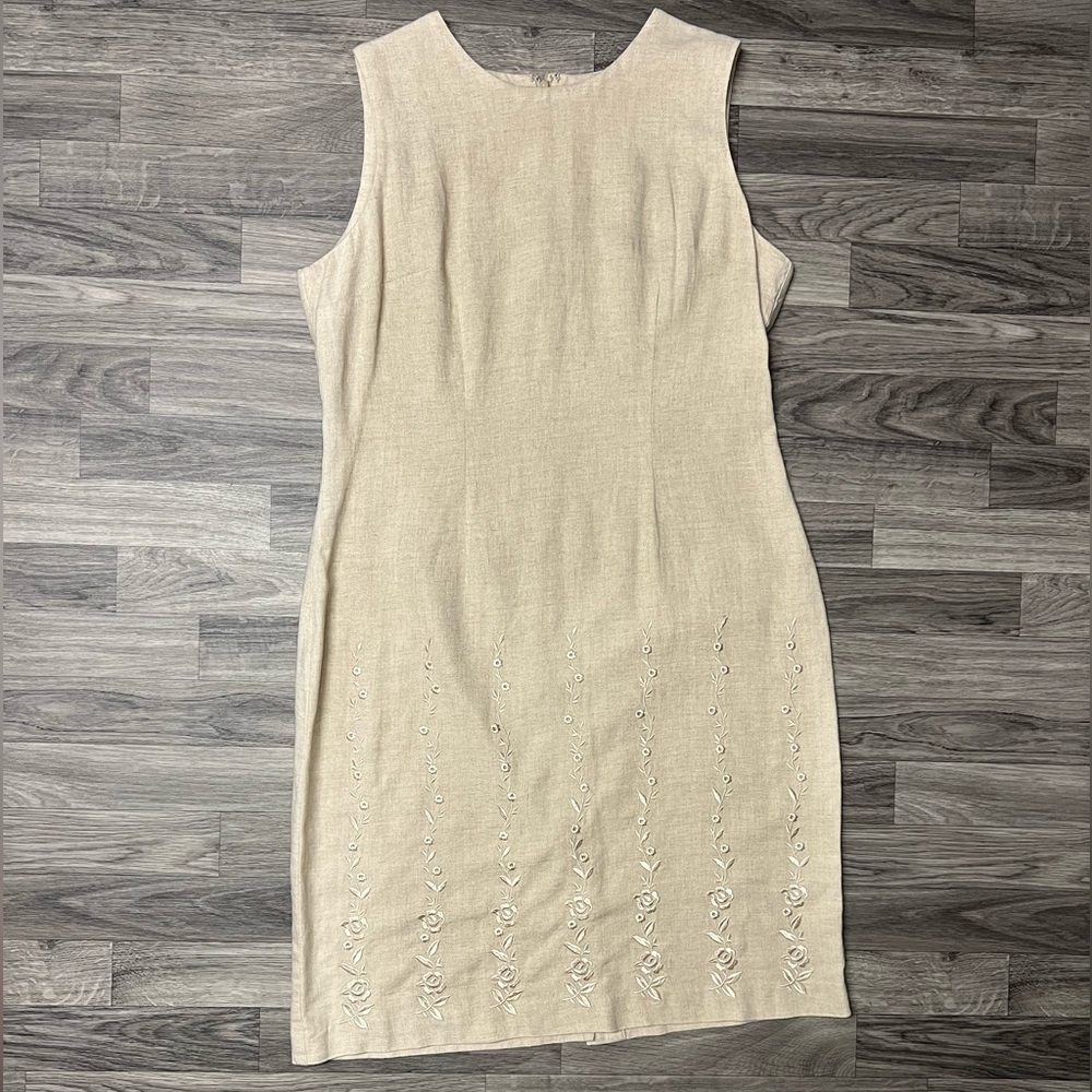 BICE Linen Embroidered Dress